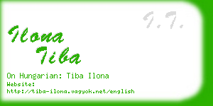 ilona tiba business card